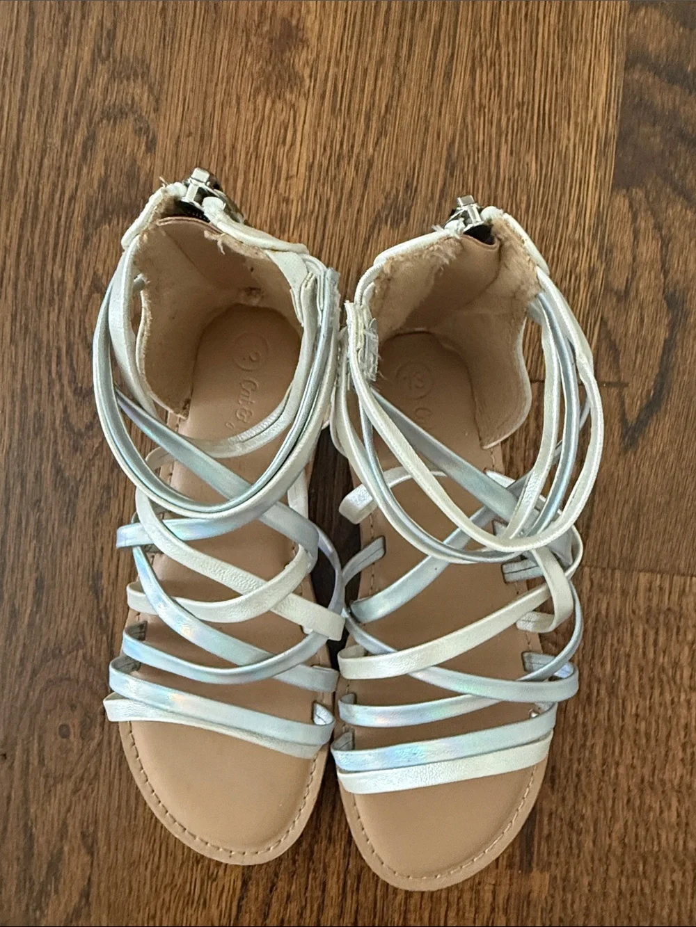 Cat & Jack White Strappy Gladiator Girls' Sandals